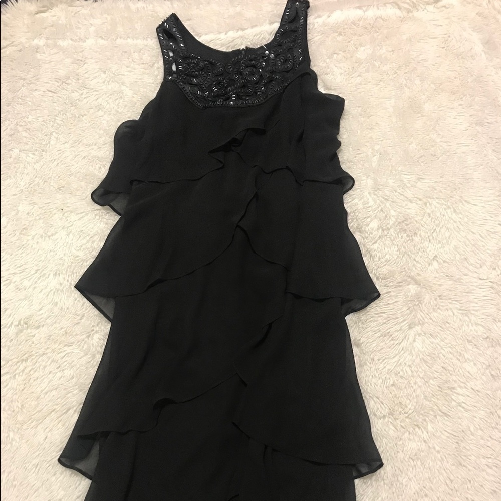 Black SLNY Sleeveless Shift Dress (Size 6)